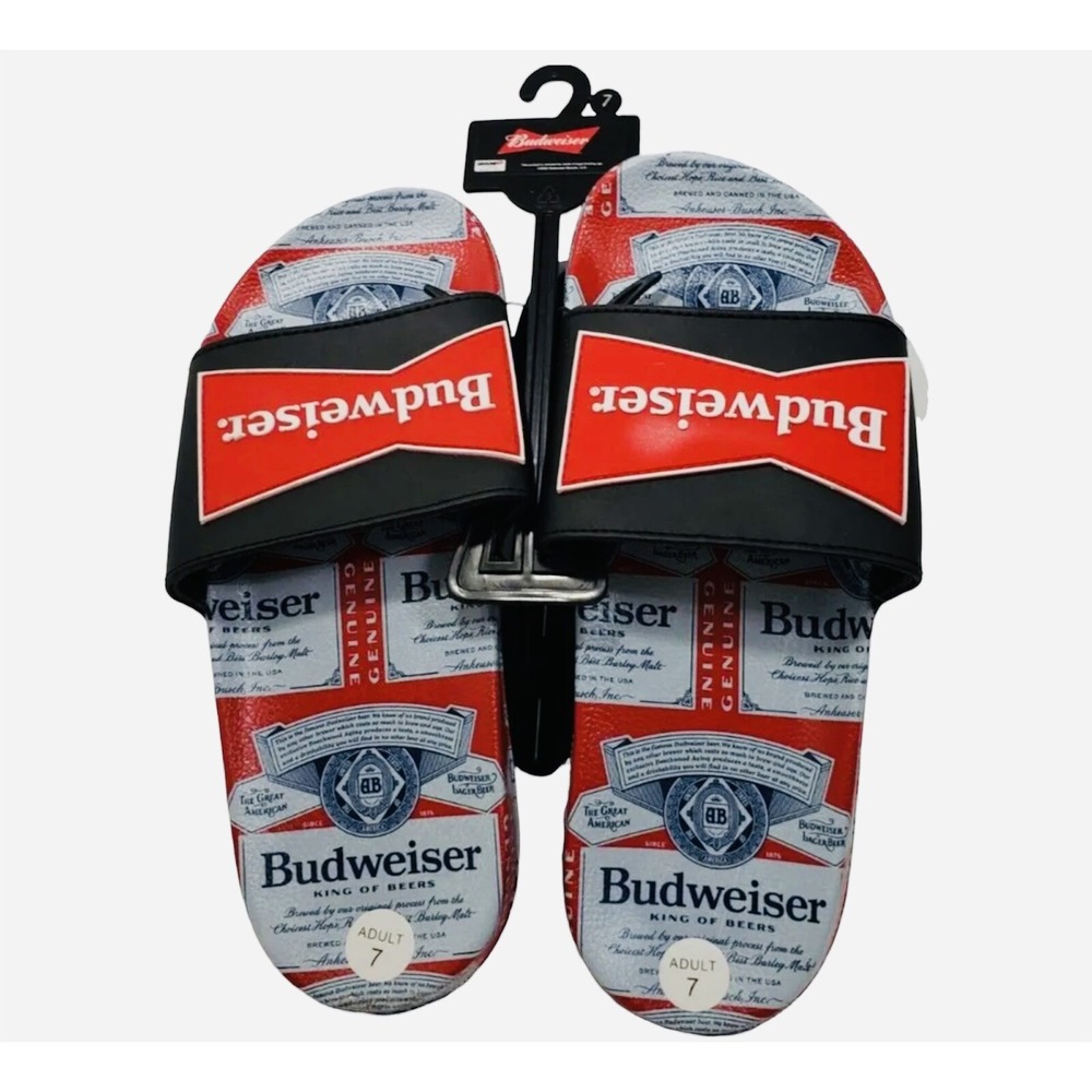 Budweiser Sandals Beach Slides Slip On Size 7‎